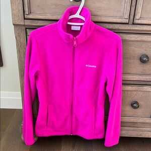 Columbia Vibrant Pink Full-Zip Fleece Jacket